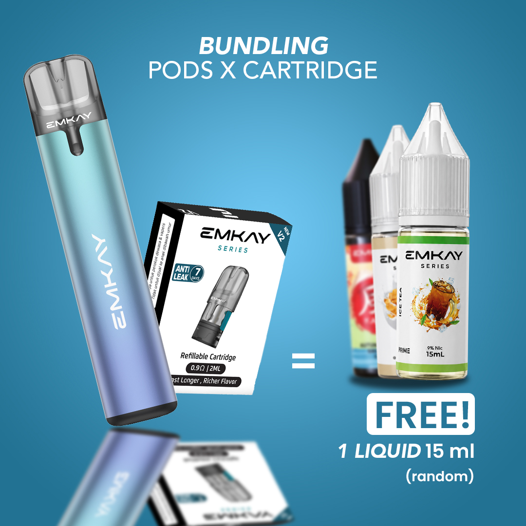 Bundling POD Blue Ocean X Cartridge V2 Free Liquid 15ml Random