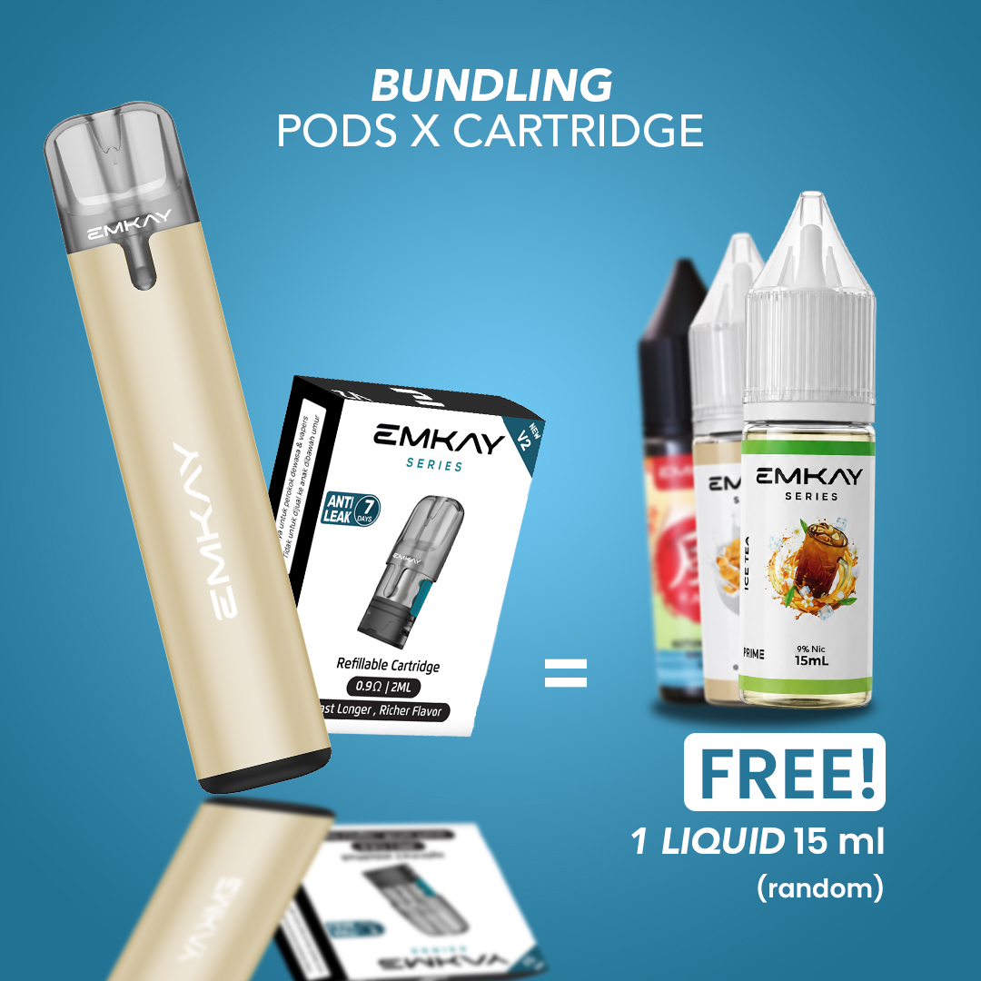 Bundling POD Maple Shined X Cartridge V2 Free Liquid 15ml Random