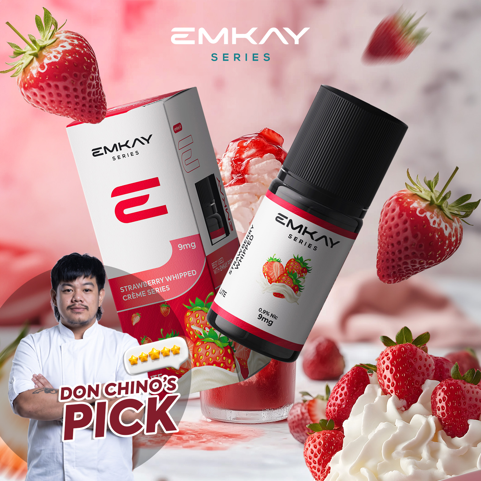Emkay Strawberry Whipped Lite | Creme Series